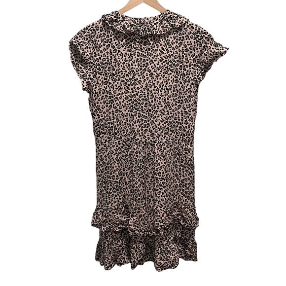 Anthropologie Maronie Leopard Print Ruffled Dress Size Small - Picture 2 of 7